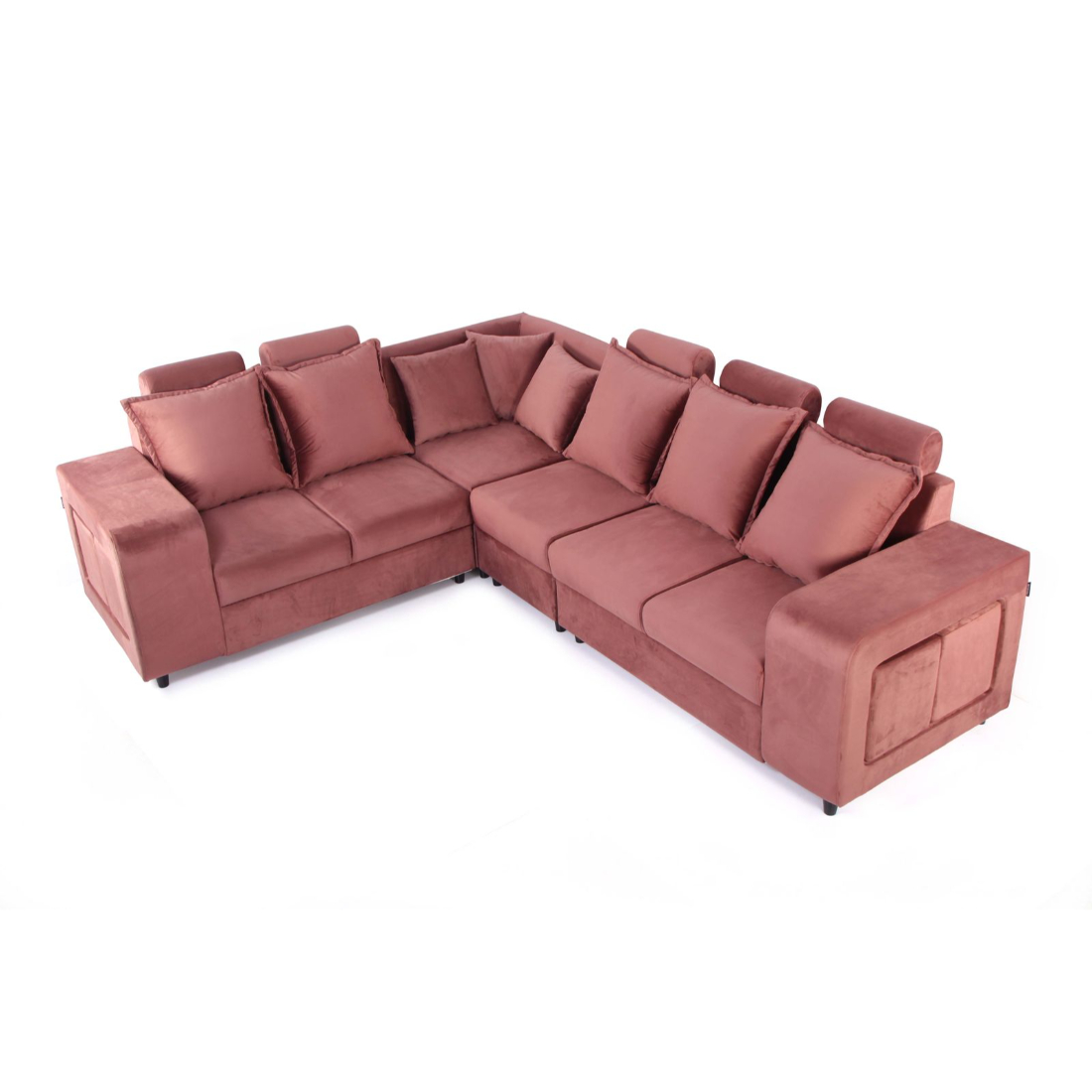 Primrose Amanda HM Fabric 5 Seater Sofa Set With Ottomans - Rose